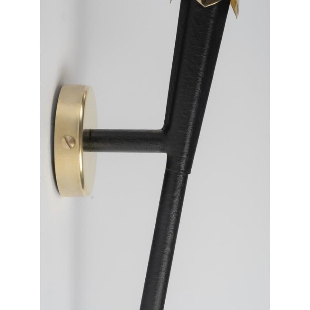 1950 Grande paire d&rsquo;appliques Torchère, Maison Arlus 5