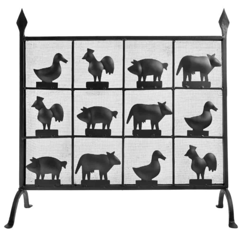 1950 Pare-feu en fer forgé des Ateliers Marolles 3