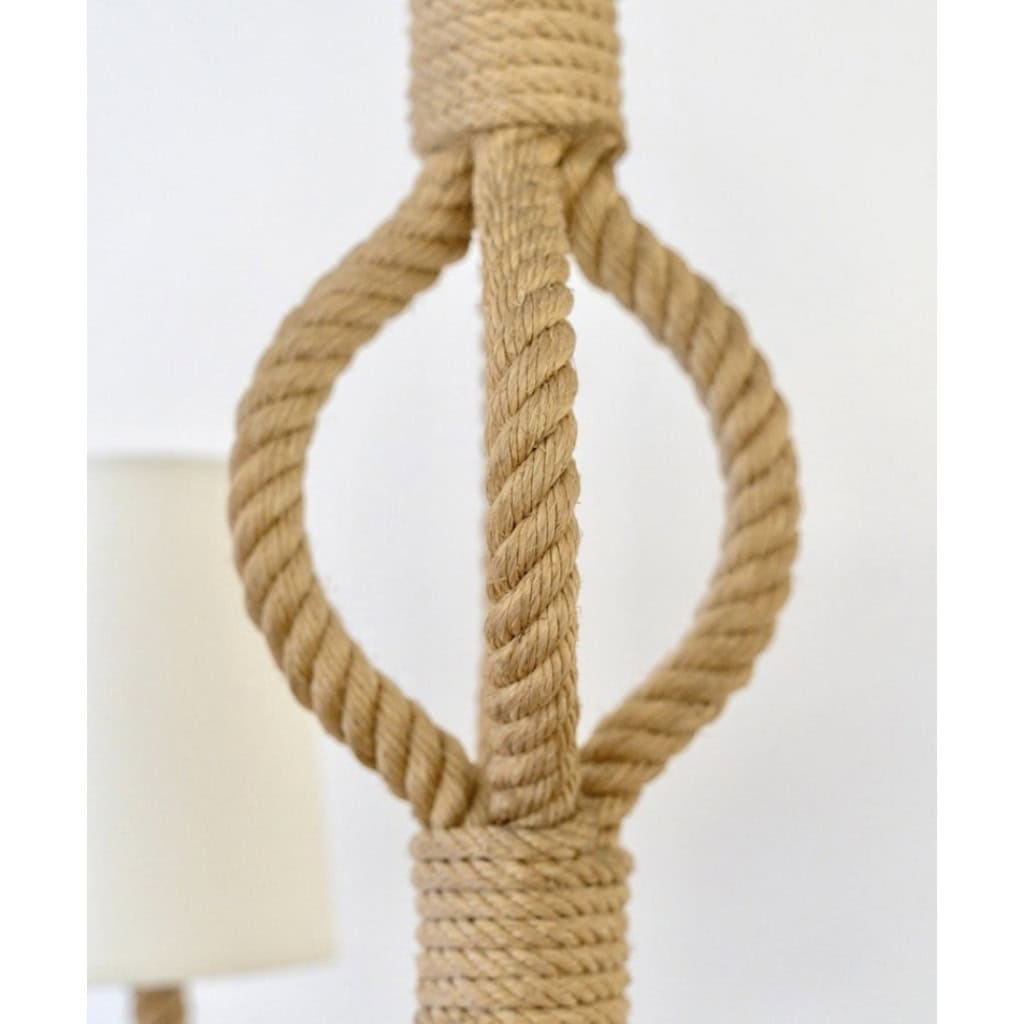 1950 Grand lustre en corde par Adrien Audoux & Frida Minet 5