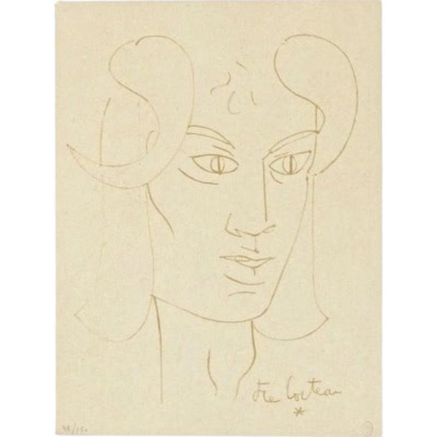 “Le Faune Rêveur” Lithography, Jean Cocteau, 1950 “Le Faune Rêveur” Lithography, Jean Cocteau, 1950
