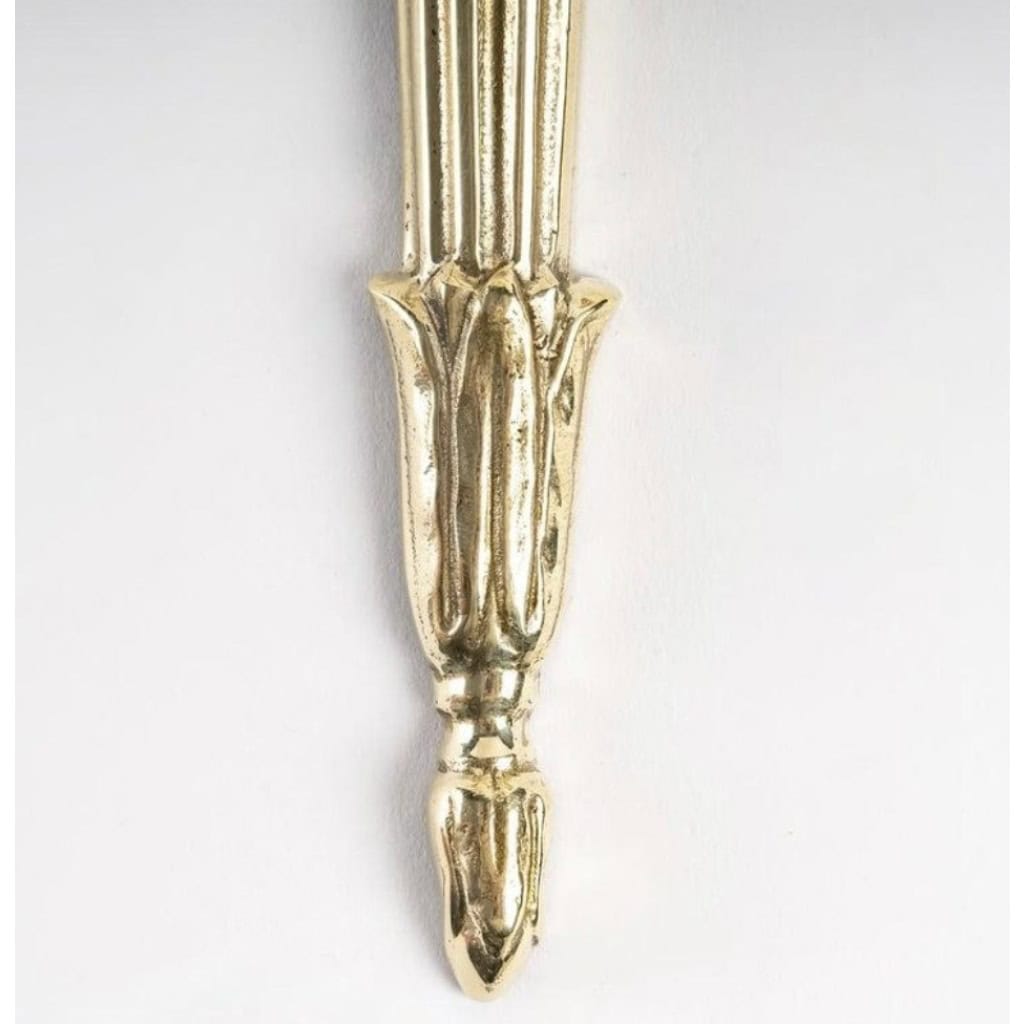 1950 Paire d’appliques néoclassiques en bronze de la maison Lucien Gau 5 1950 Paire d’appliques néoclassiques en bronze de la maison Lucien Gau 5
