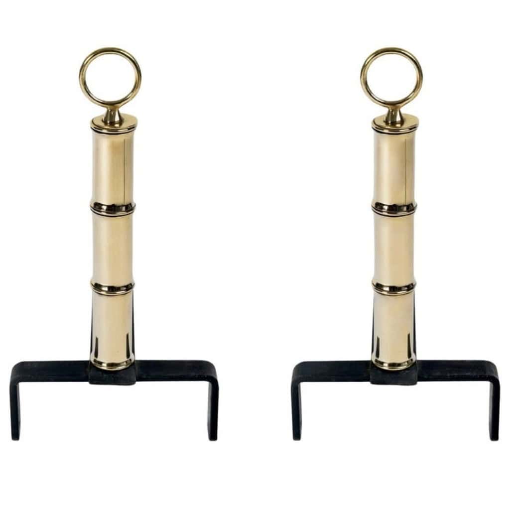 1950 Paire de chenets par Jacques Adnet 3