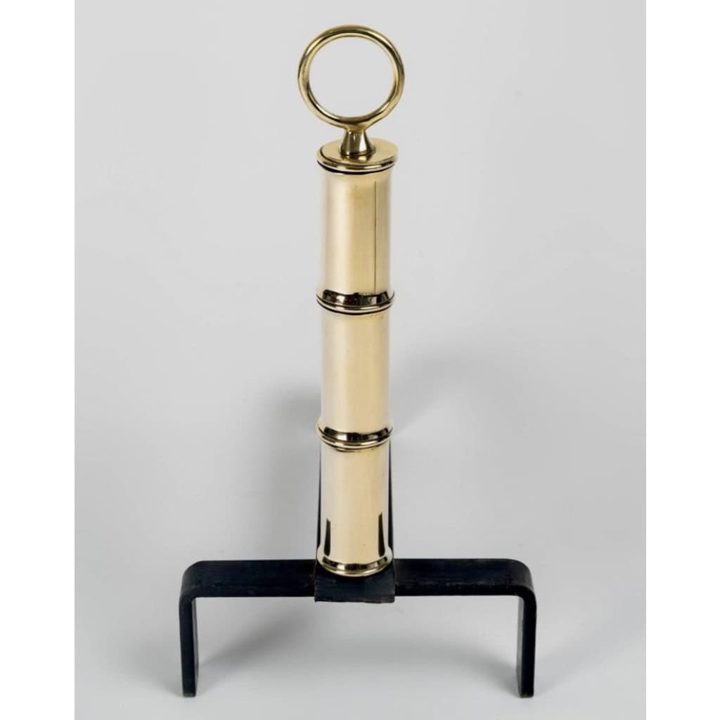 1950 Paire de chenets par Jacques Adnet 5