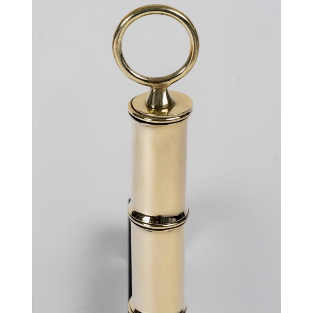 1950 Paire de chenets par Jacques Adnet 4