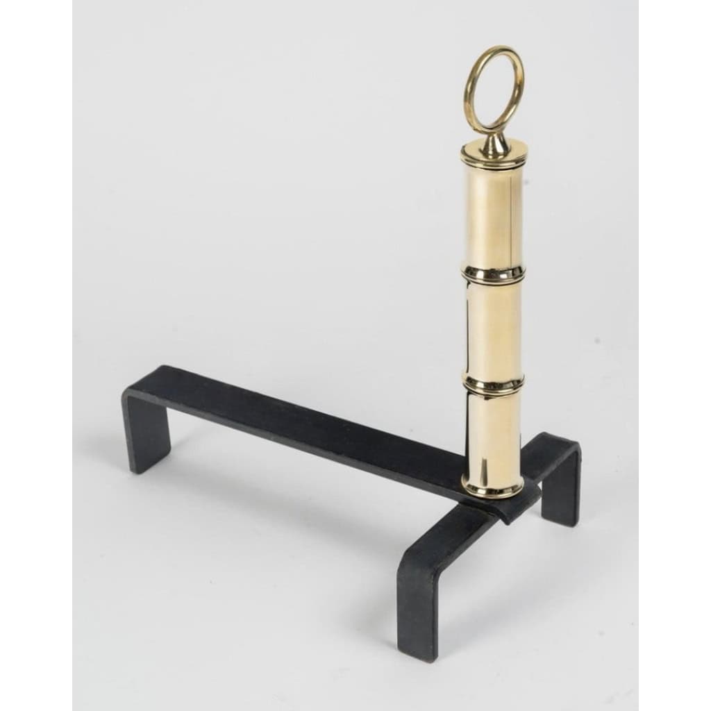 1950 Paire de chenets par Jacques Adnet 8