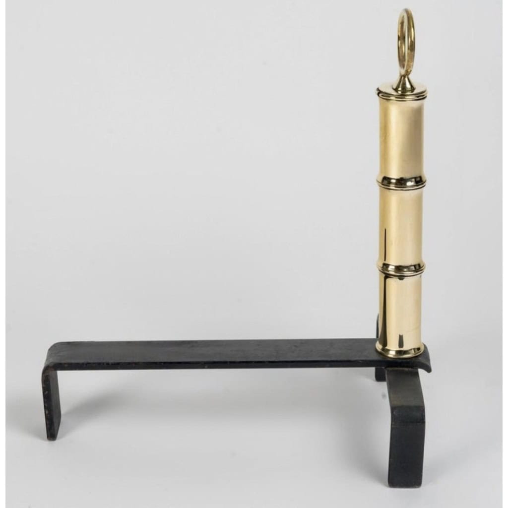 1950 Paire de chenets par Jacques Adnet 6