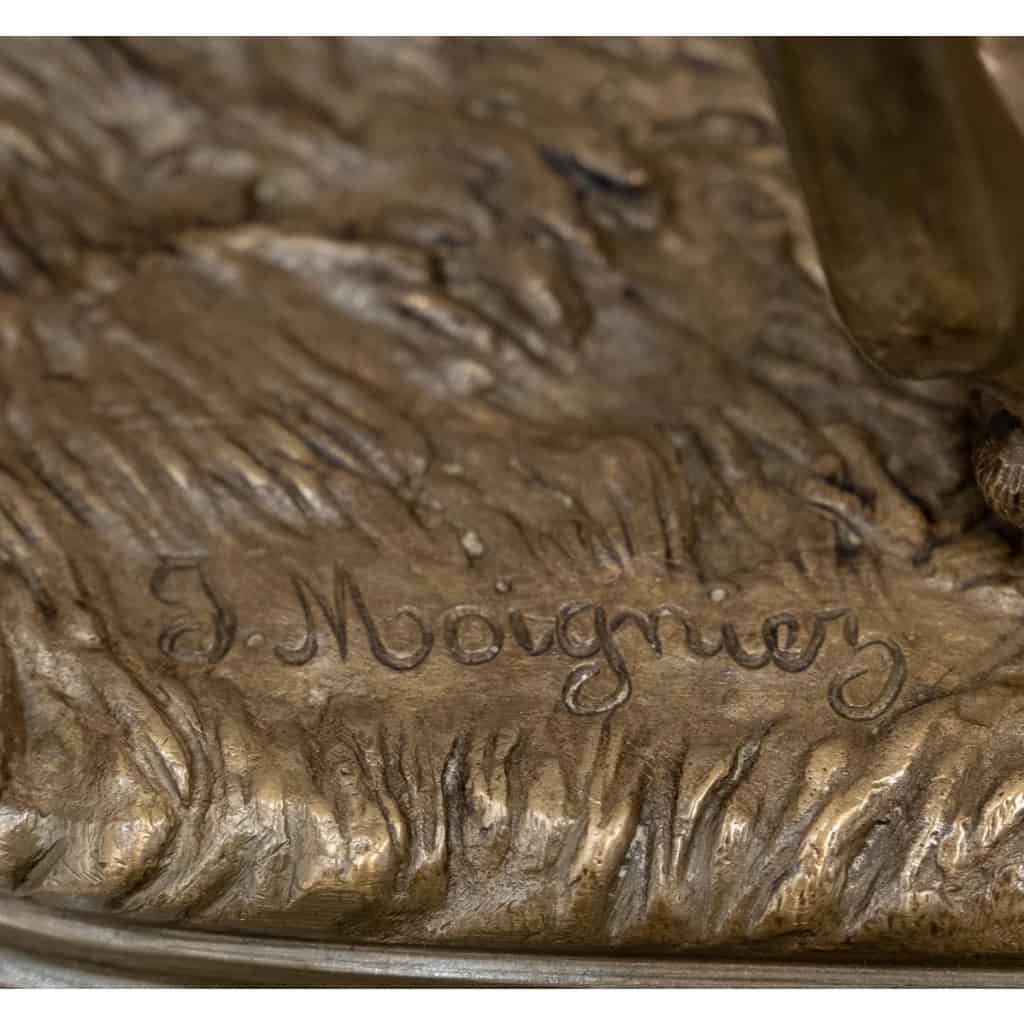 Sculpture – Avant La Course , Jockey Et Sa Monture , Jules Moigniez (1835-1894) – Bronze 13