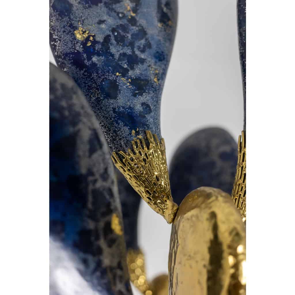 Jacques Duval Brasseur, Grande sculpture cactus en laiton doré. 1992 18