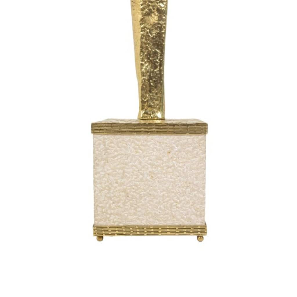 Jacques Duval Brasseur, Grande sculpture cactus en laiton doré. 1992 19