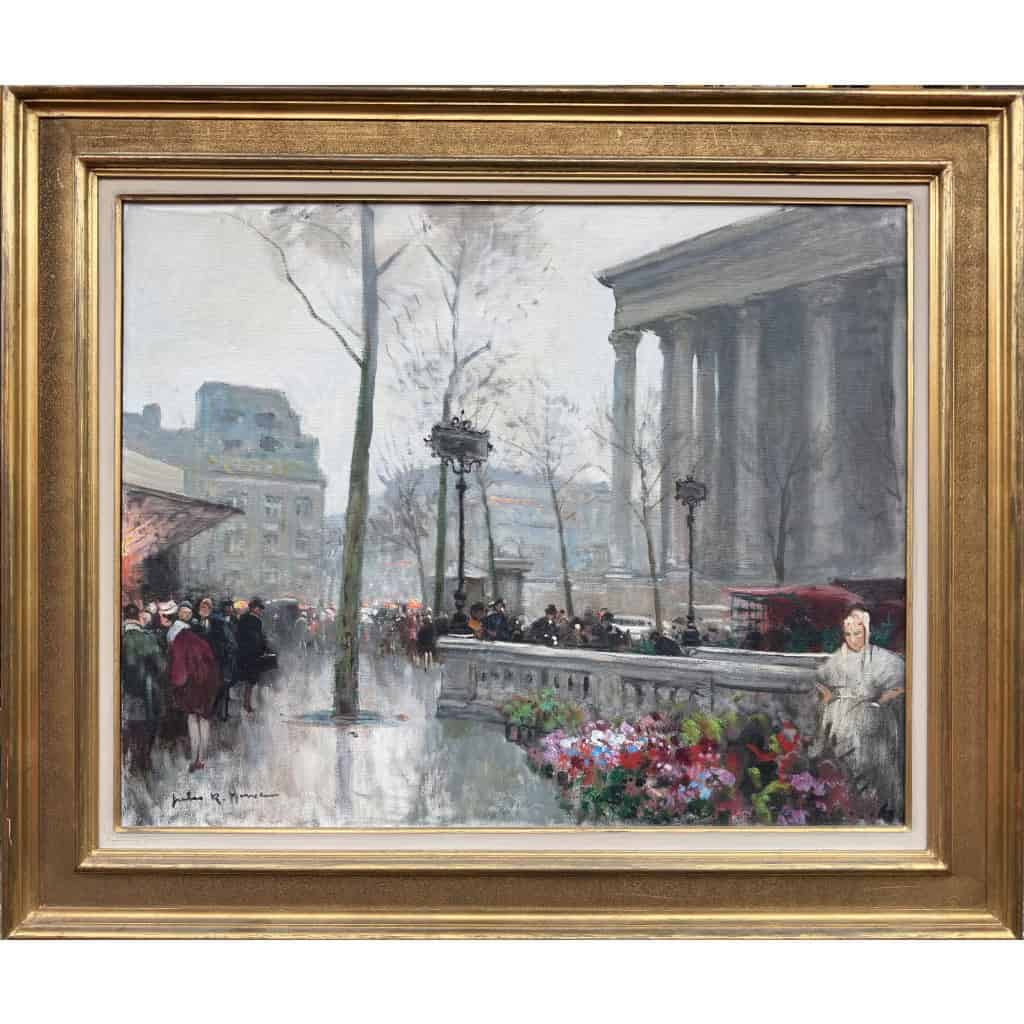 HERVE Jules Peinture Française 20è Paris animation place de La Madeleine Huile sur Toile Signée Certificat d’authenticité 3 HERVE Jules Peinture Française 20è Paris animation place de La Madeleine Huile sur Toile Signée Certificat d’authenticité 3