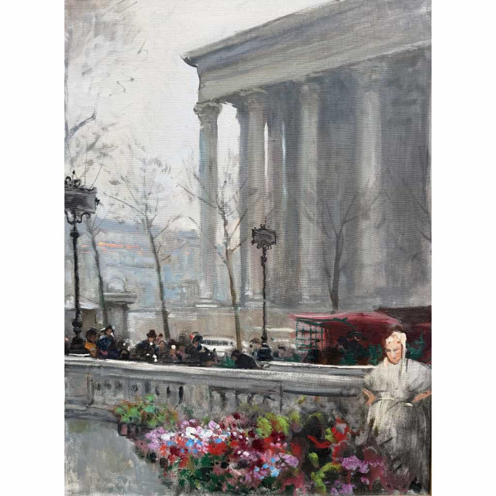 HERVE Jules Peinture Française 20è Paris animation place de La Madeleine Huile sur Toile Signée Certificat d’authenticité 4 HERVE Jules Peinture Française 20è Paris animation place de La Madeleine Huile sur Toile Signée Certificat d’authenticité 4
