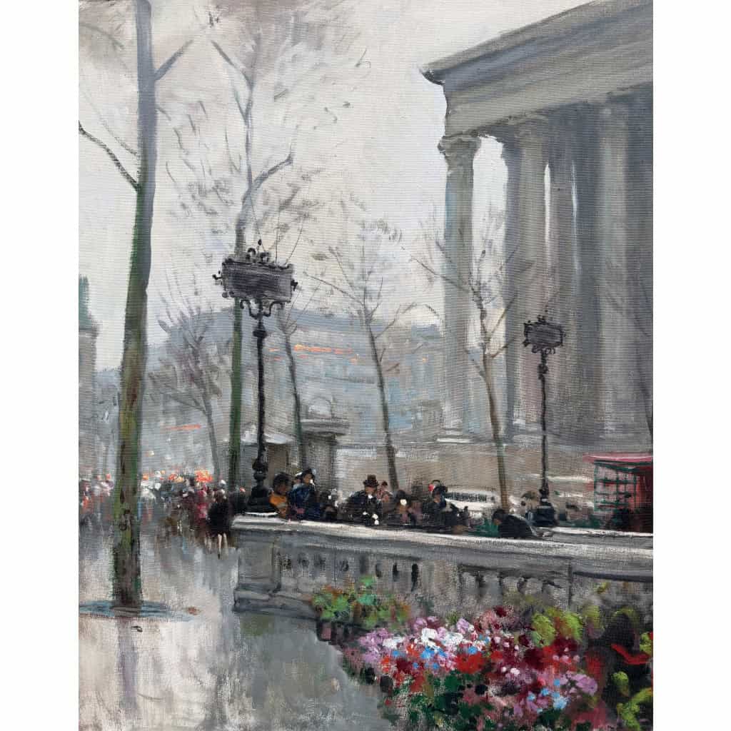 HERVE Jules Peinture Française 20è Paris animation place de La Madeleine Huile sur Toile Signée Certificat d’authenticité 5 HERVE Jules Peinture Française 20è Paris animation place de La Madeleine Huile sur Toile Signée Certificat d’authenticité 5