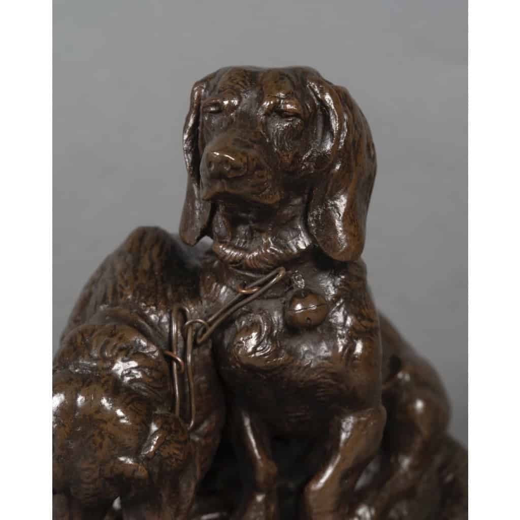 Sculpture – Groupe De Bassets , Ravageot Et Ravageode , Emmanuel Frémiet (1824 -1910) – Bronze 6 Sculpture – Groupe De Bassets , Ravageot Et Ravageode , Emmanuel Frémiet (1824 -1910) – Bronze 6
