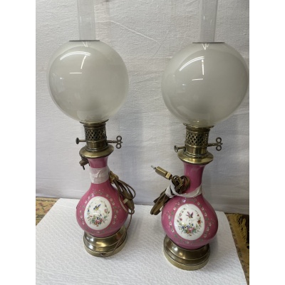 Paire de lampes porcelaine Paire de lampes porcelaine