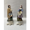 Couple en porcelaine,encriers. 6