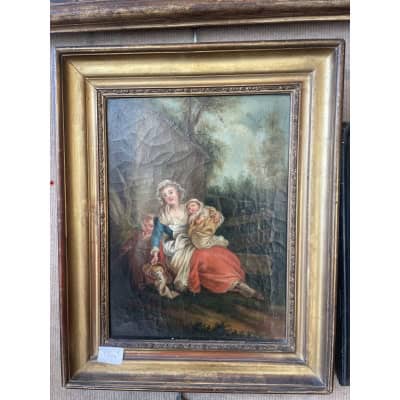 Femme et deux enfants