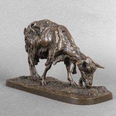 Sculpture – Chèvre Broutant , Pierre – Jules Mêne (1810-1879) – Bronze