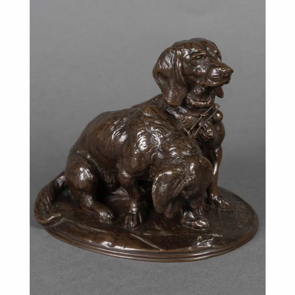 Sculpture – Groupe De Bassets , Ravageot Et Ravageode , Emmanuel Frémiet (1824 -1910) – Bronze 9 Sculpture – Groupe De Bassets , Ravageot Et Ravageode , Emmanuel Frémiet (1824 -1910) – Bronze 9