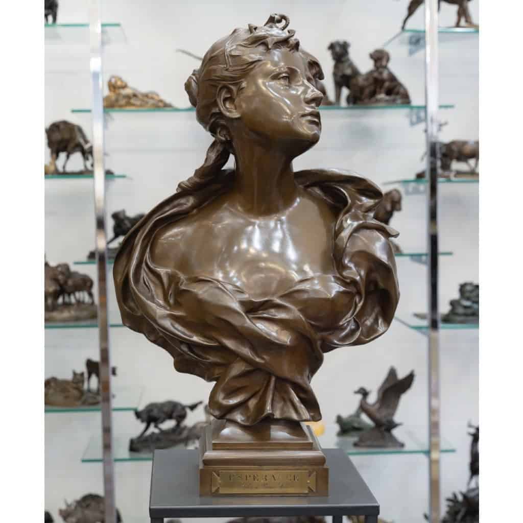 Sculpture – Éspérance , Félix Pierre Richard (1848-1912) – Bronze 3