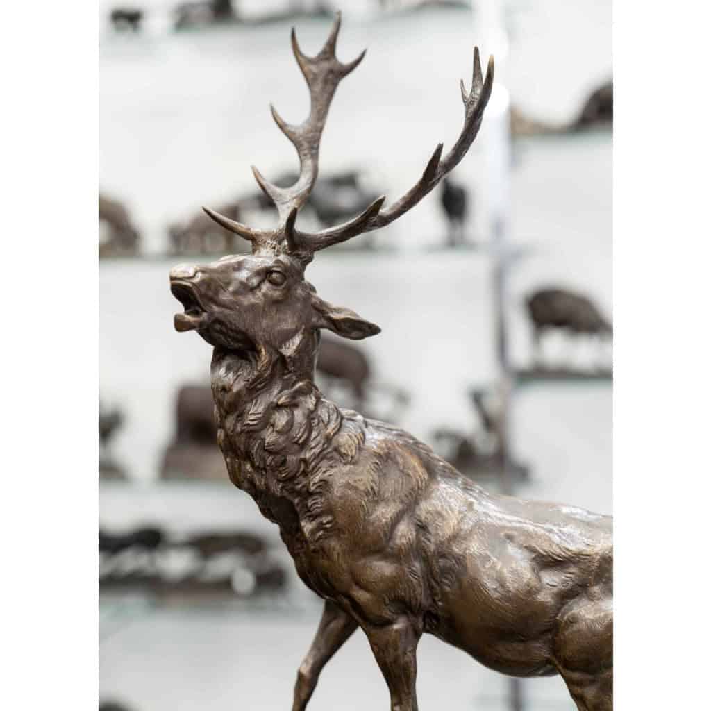 Sculpture – Famille De Cervidés , Hippolyte Heizler (1828-1871) – Bronze 5 Sculpture – Famille De Cervidés , Hippolyte Heizler (1828-1871) – Bronze 5