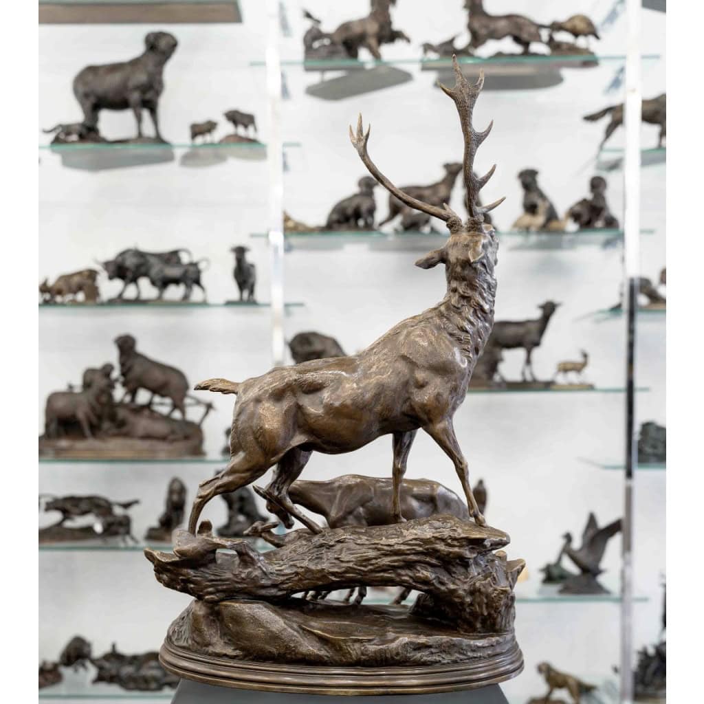 Sculpture – Famille De Cervidés , Hippolyte Heizler (1828-1871) – Bronze 7 Sculpture – Famille De Cervidés , Hippolyte Heizler (1828-1871) – Bronze 7