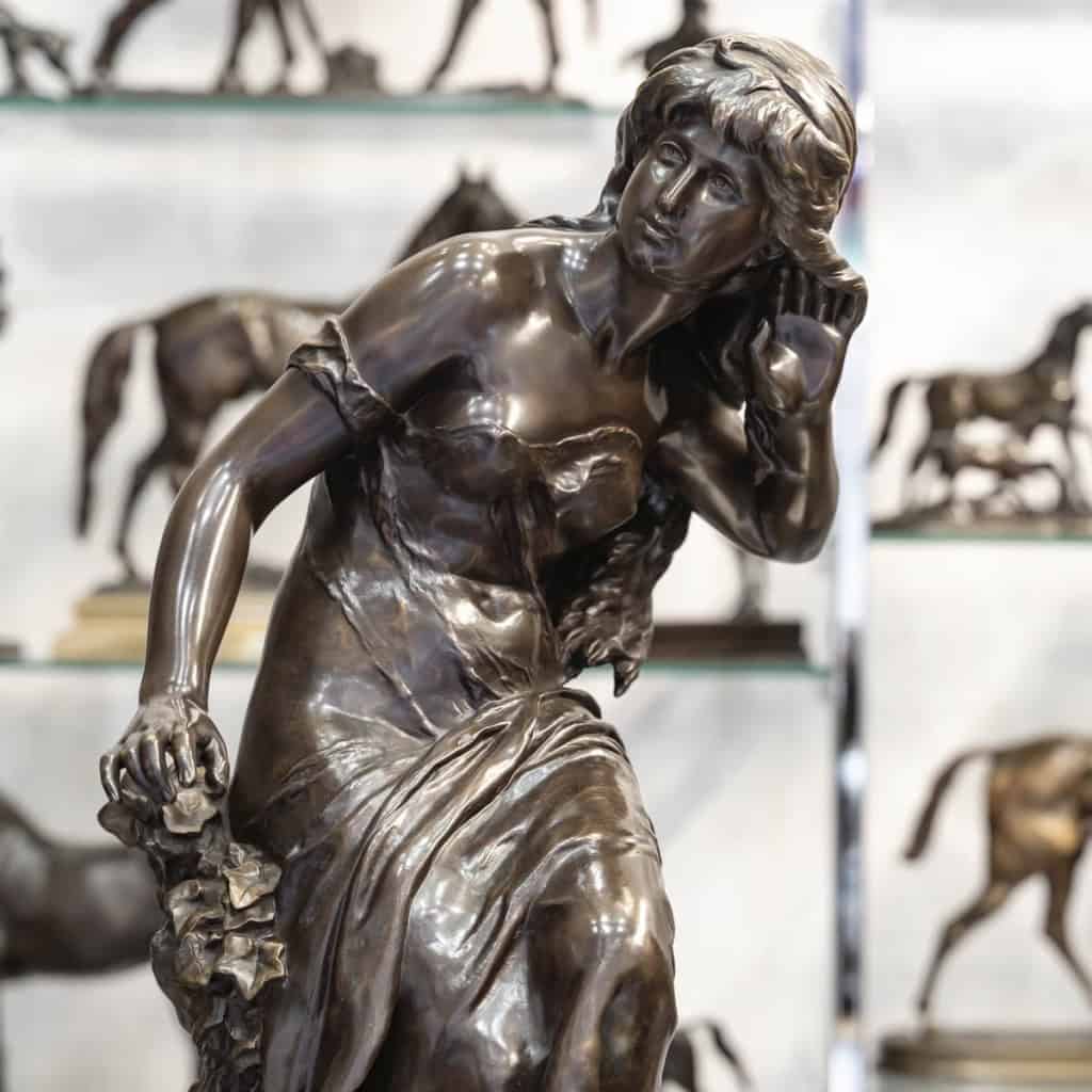 Sculpture – L’ Écoute , Mathurin Moreau (1822-1912) – Bronze 4 Sculpture – L’ Écoute , Mathurin Moreau (1822-1912) – Bronze 4