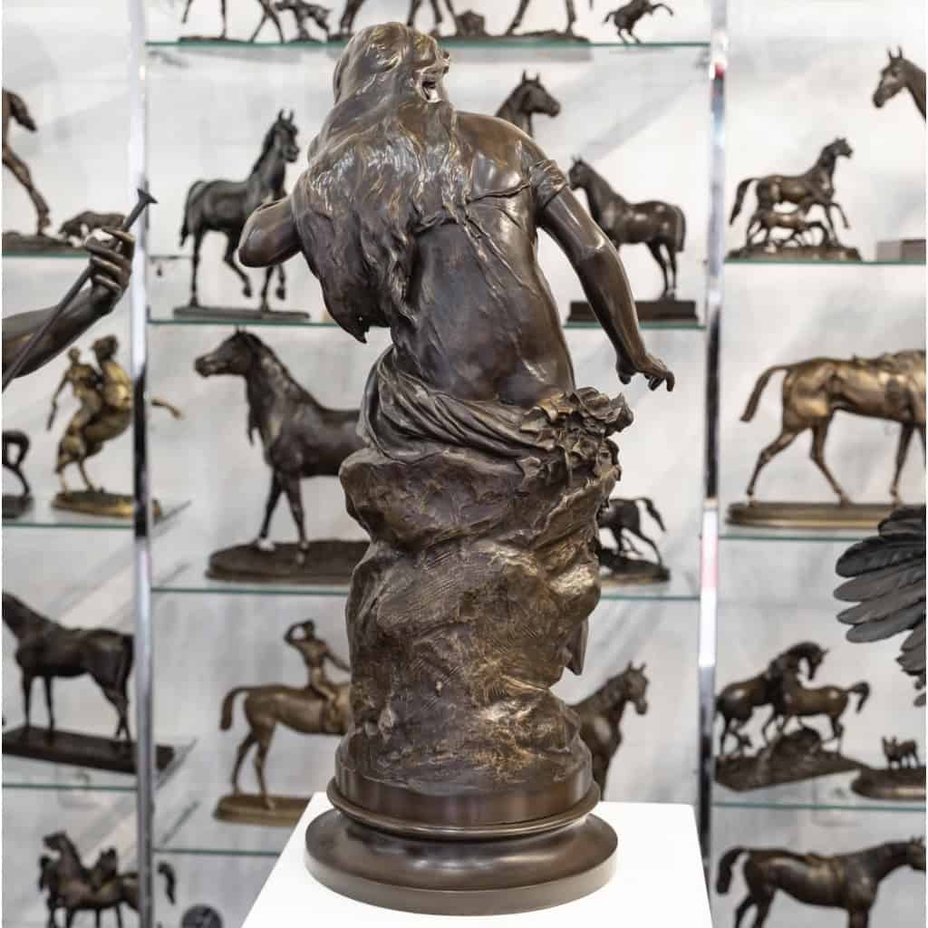 Sculpture – L’ Écoute , Mathurin Moreau (1822-1912) – Bronze 6 Sculpture – L’ Écoute , Mathurin Moreau (1822-1912) – Bronze 6