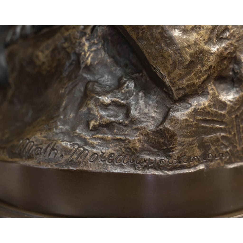 Sculpture – L’ Écoute , Mathurin Moreau (1822-1912) – Bronze 10 Sculpture – L’ Écoute , Mathurin Moreau (1822-1912) – Bronze 10