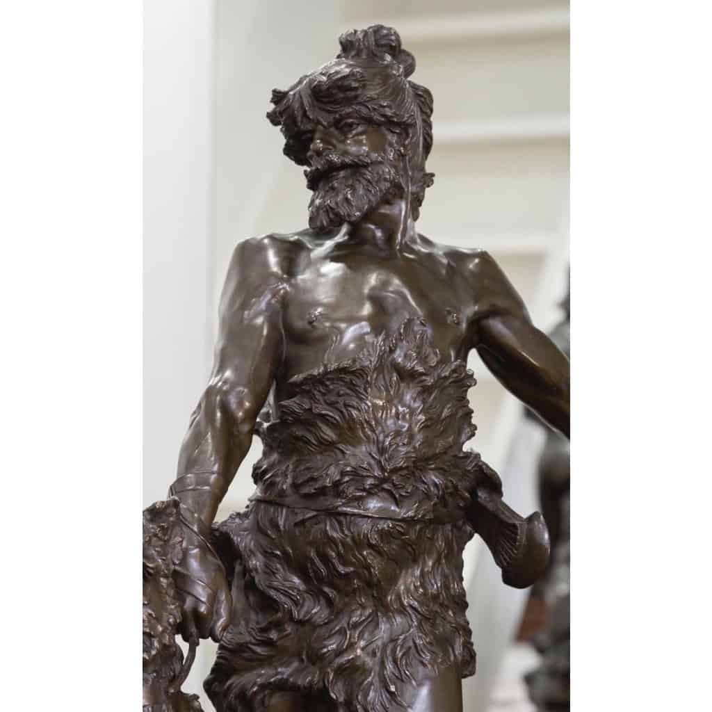 Sculpture – Le Chasseur Gaulois , Marcel Debut (1865-1933) – Bronze 5