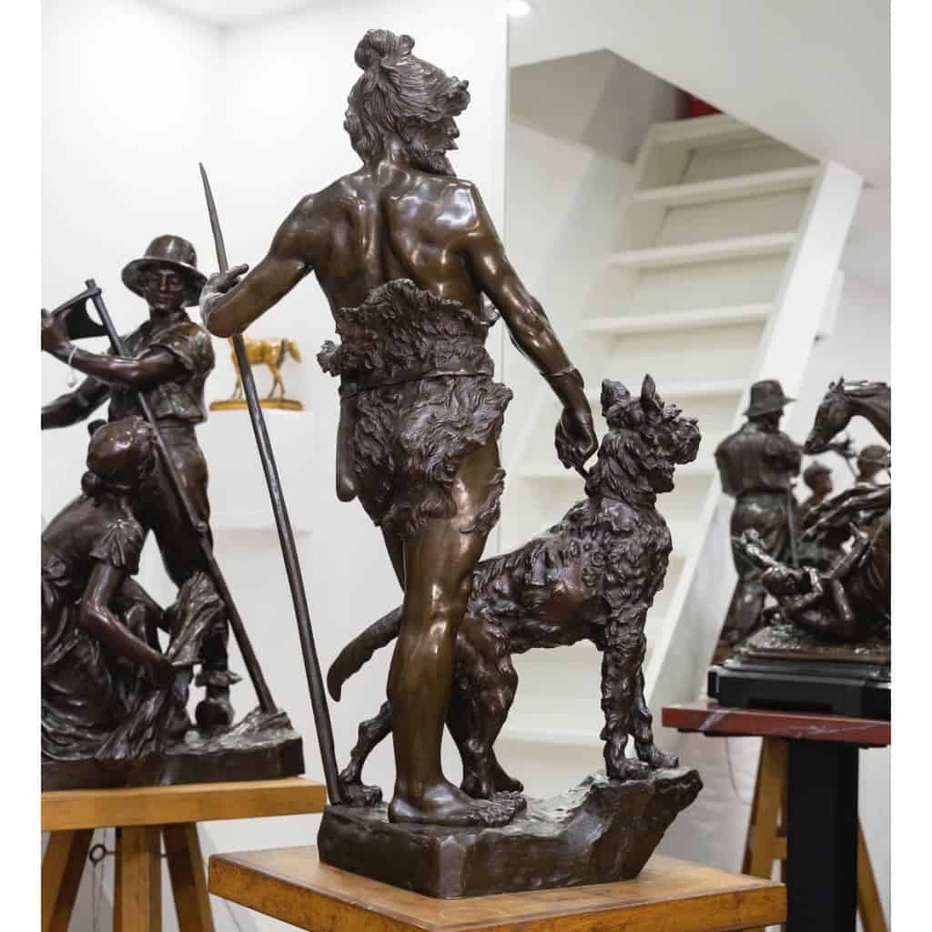 Sculpture – Le Chasseur Gaulois , Marcel Debut (1865-1933) – Bronze 10