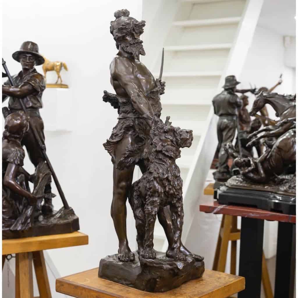 Sculpture – Le Chasseur Gaulois , Marcel Debut (1865-1933) – Bronze 11