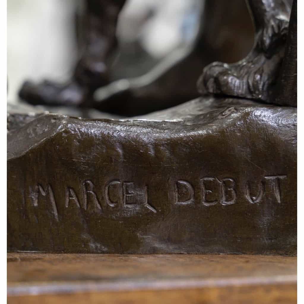 Sculpture – Le Chasseur Gaulois , Marcel Debut (1865-1933) – Bronze 14