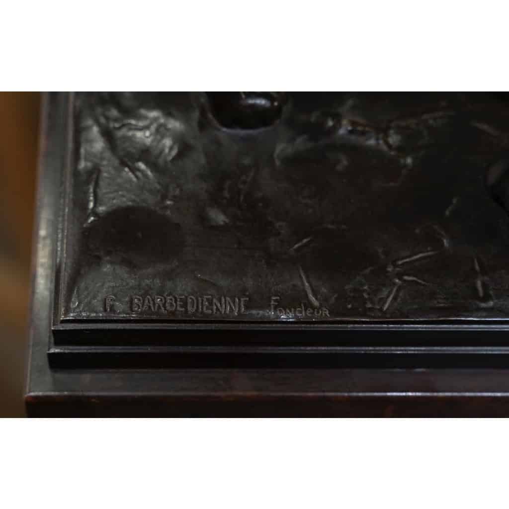 Sculpture – Le Lion Marchant , Antoine – Louis Barye (1795-1875) – Bronze 10