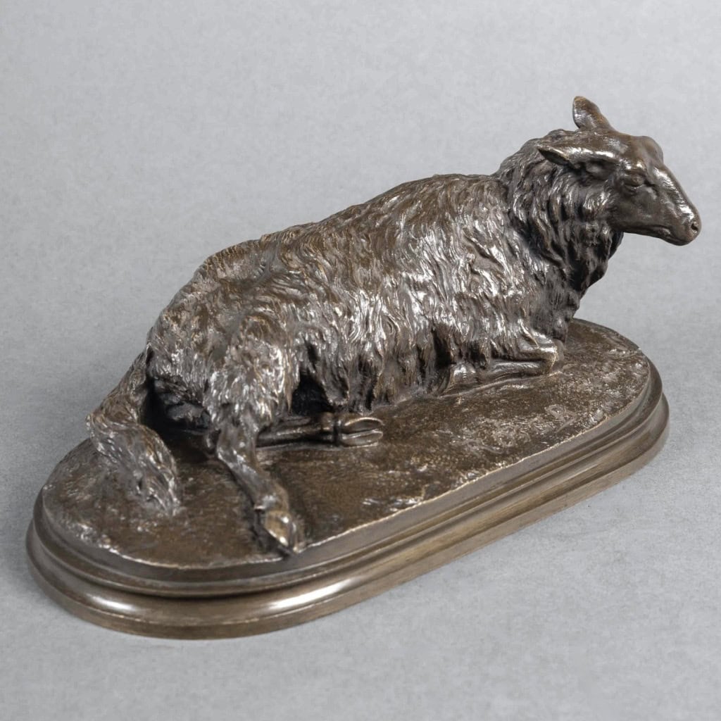 Sculpture – Mouton Couché , Rosa Bonheur (1822-1899) – Bronze 4