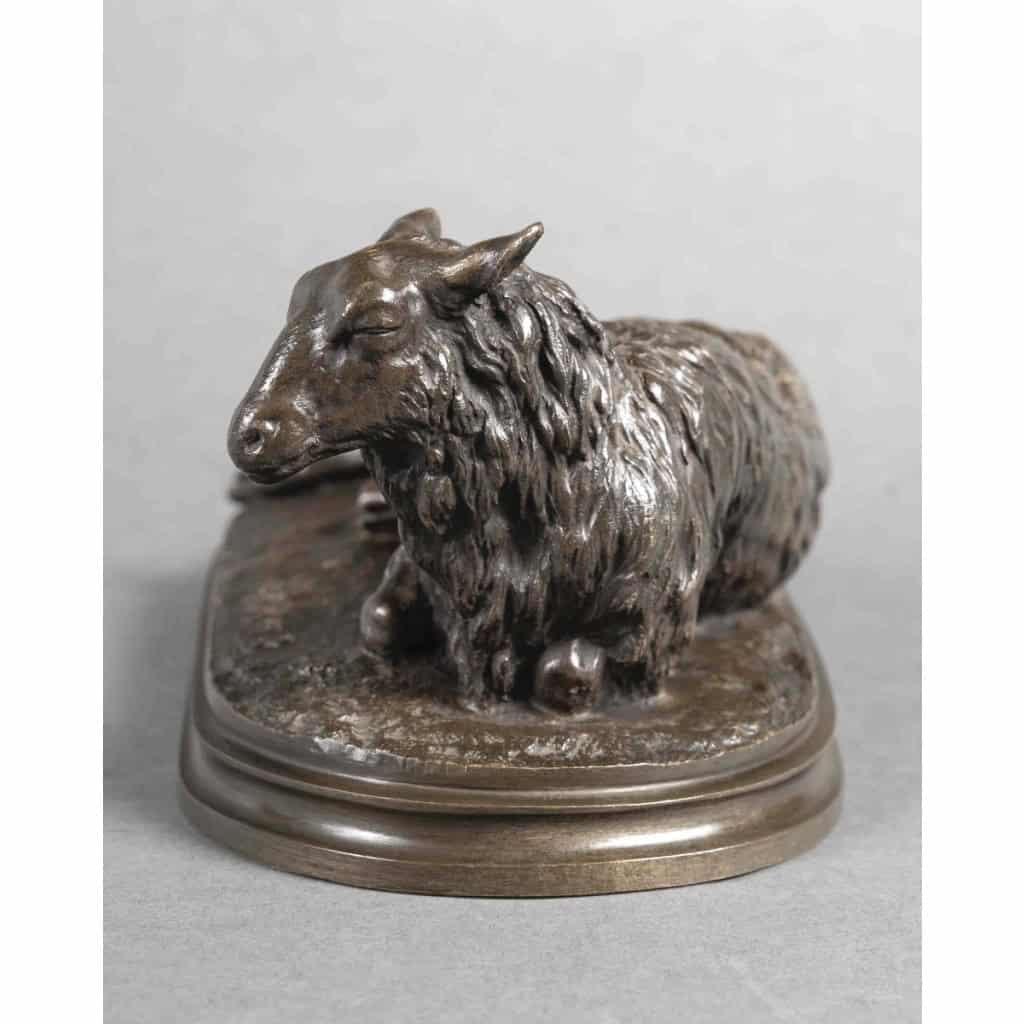 Sculpture – Mouton Couché , Rosa Bonheur (1822-1899) – Bronze 8