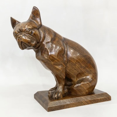 Sculpture – Le Bouledogue , Louis Henri Nicot (1878-1944) – Bois