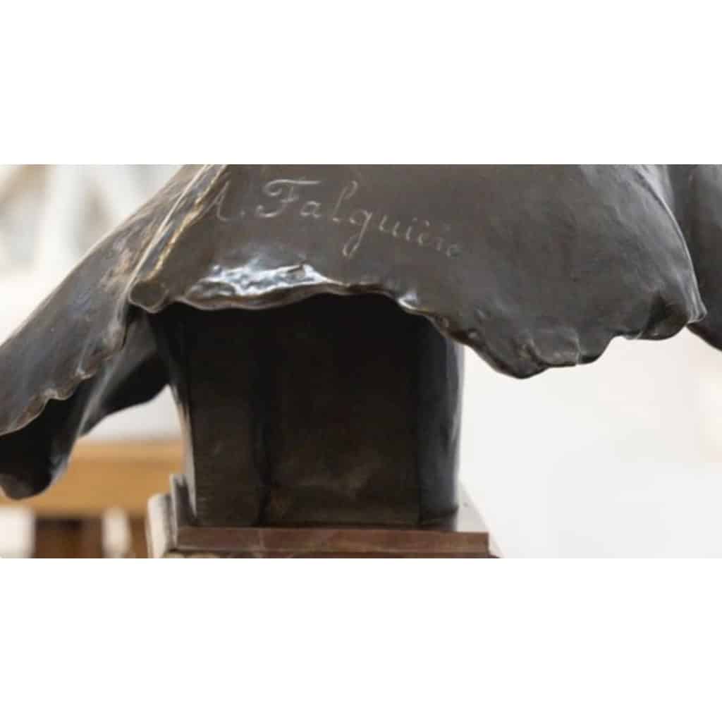 Sculpture – Buste , Diane Chasseresse Par Alexandre Falguière (1831-1900) – Bronze 11