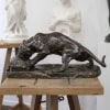Groupe en bronze , Le Tigre Et La Tortue , Georges Gardet (1863-1939) 15
