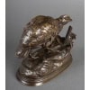 Sculpture – La Perdrix Et L&rsquo;Escargot , Prosper Lecourtier (1851-1924) – Bronze 16