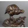 Sculpture – La Perdrix Et L&rsquo;Escargot , Prosper Lecourtier (1851-1924) – Bronze 17