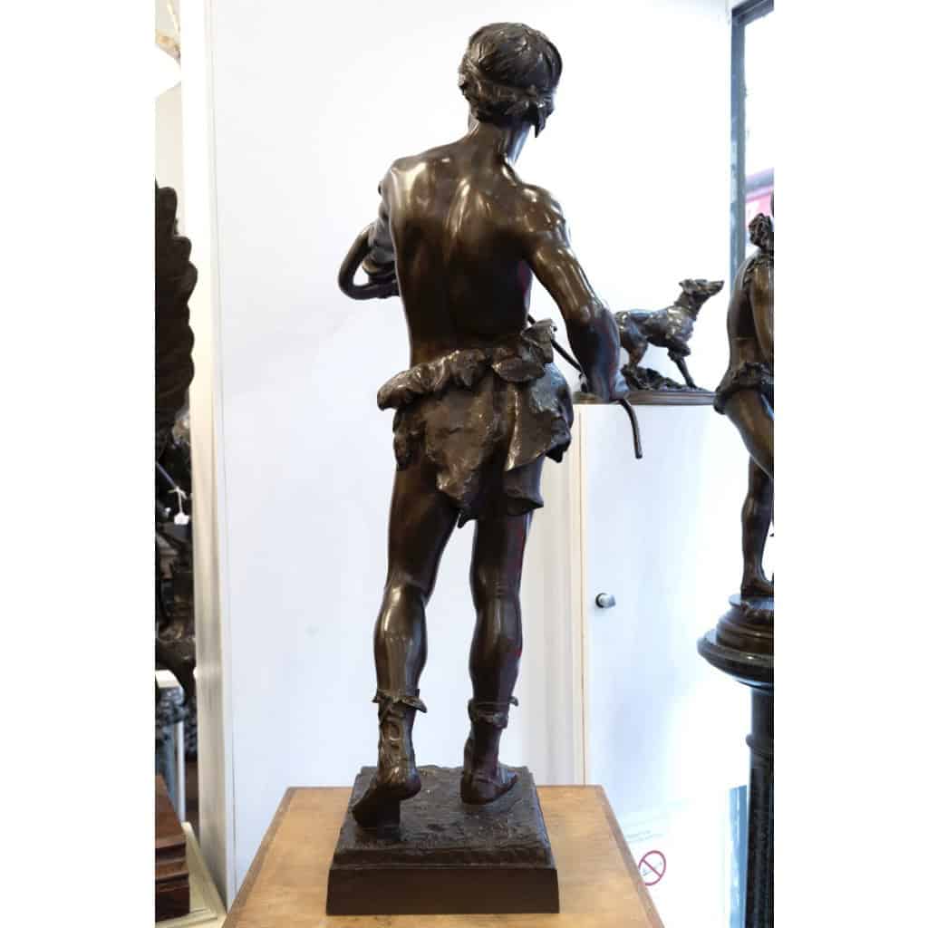 Sculpture – Le Charmeur De Serpent , Eugène Marioton (1857-1933) – Bronze 6