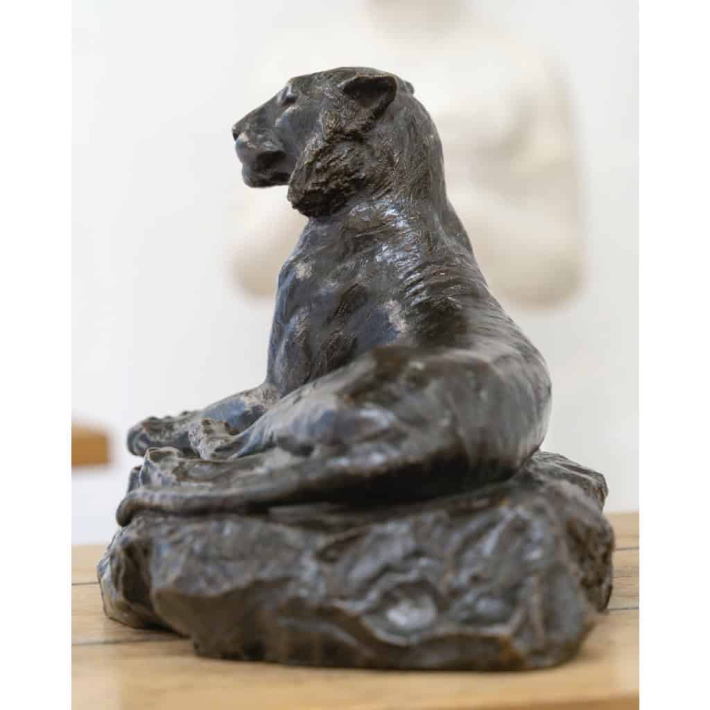 Sculpture – Le Tigre Couché , François Auguste Hippolyte Peyrol (1856-1929) – Bronze 8 Sculpture – Le Tigre Couché , François Auguste Hippolyte Peyrol (1856-1929) – Bronze 8