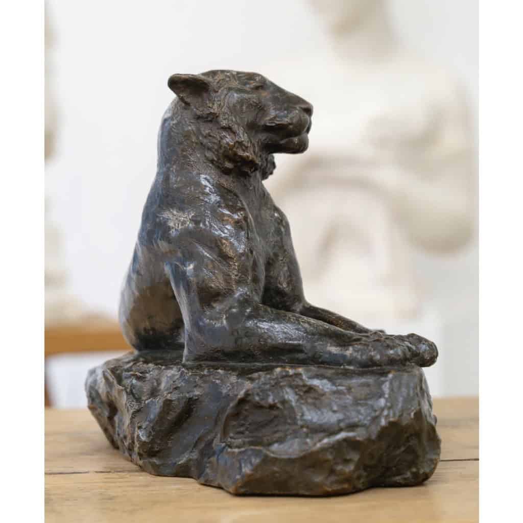 Sculpture – Le Tigre Couché , François Auguste Hippolyte Peyrol (1856-1929) – Bronze 6 Sculpture – Le Tigre Couché , François Auguste Hippolyte Peyrol (1856-1929) – Bronze 6