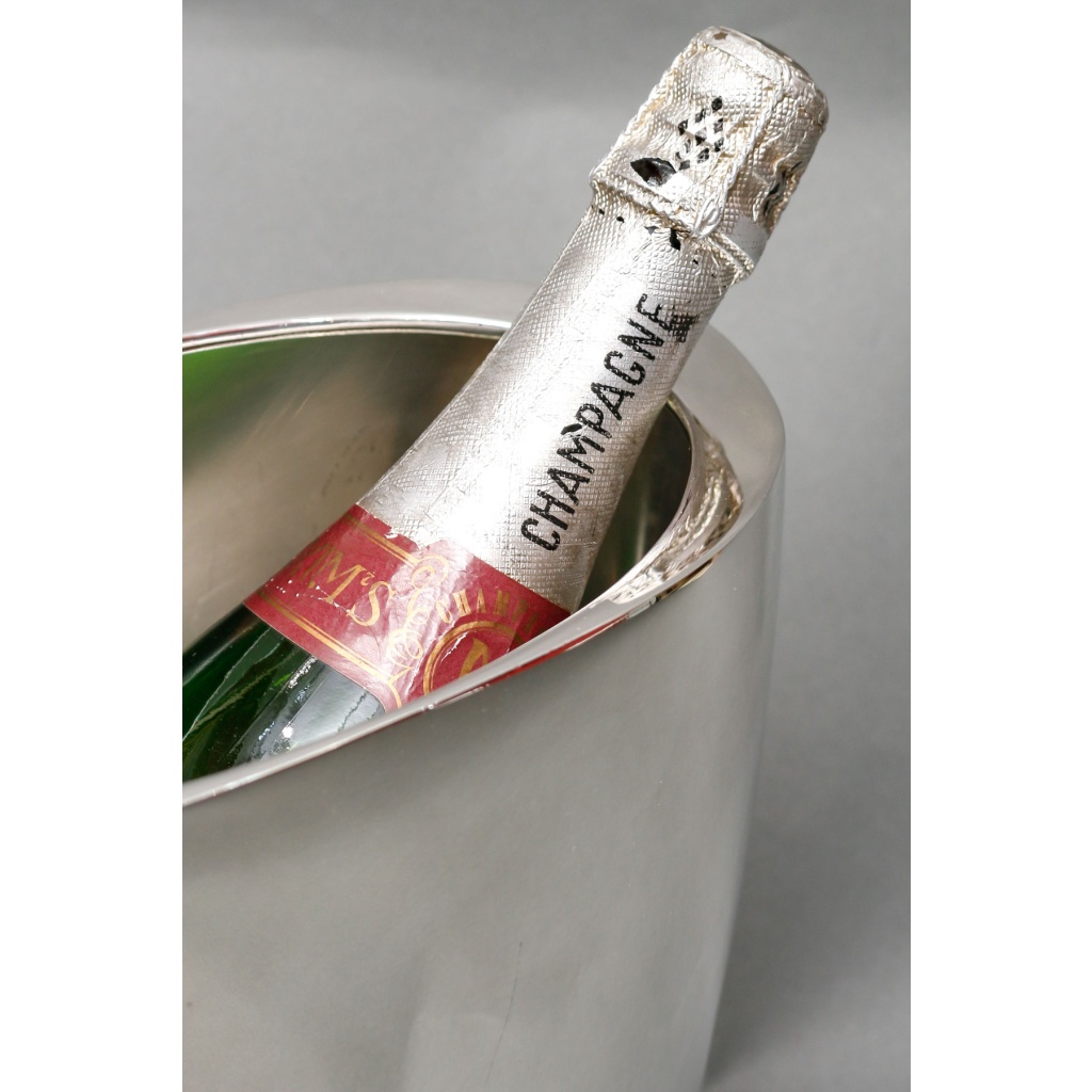 GABRIEL DE VECCHI – Vase/Rafraichissoir en argent massif design Italien 1970 6