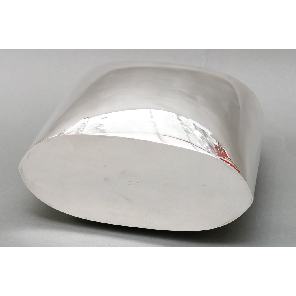GABRIEL DE VECCHI – Vase/Rafraichissoir en argent massif design Italien 1970 13