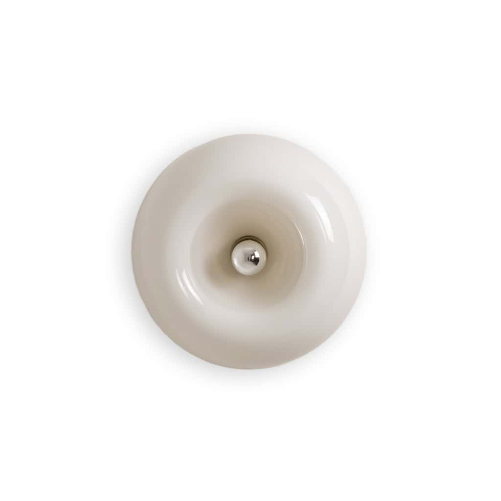 Castiglioni. Paire d’appliques en verre opalin. 20e siècle. 6