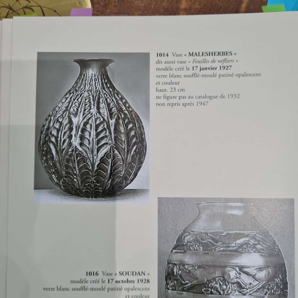 R. LALIQUE – VASE MALESHERBES créé en 1927 14