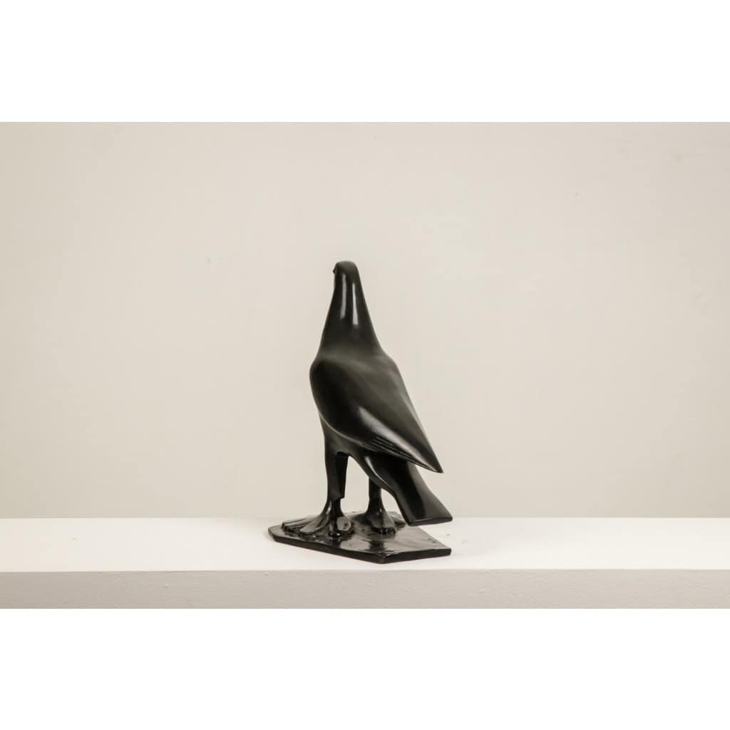 François Pompon, Pigeon, sculpture en bronze. Tirage de 2006 6