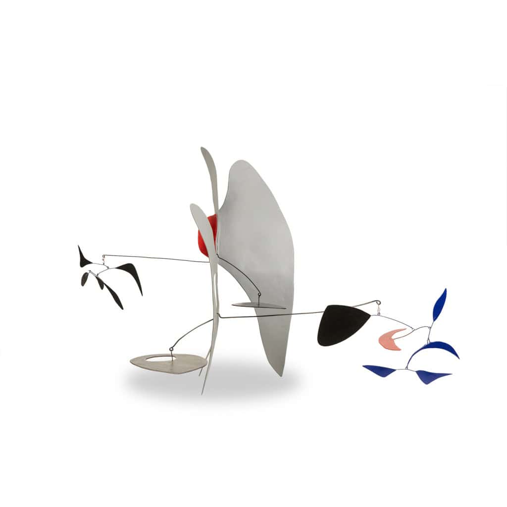 Olivier Vonet Sculpture en métal laqué noir, bleu et rouge. Contemporain 3