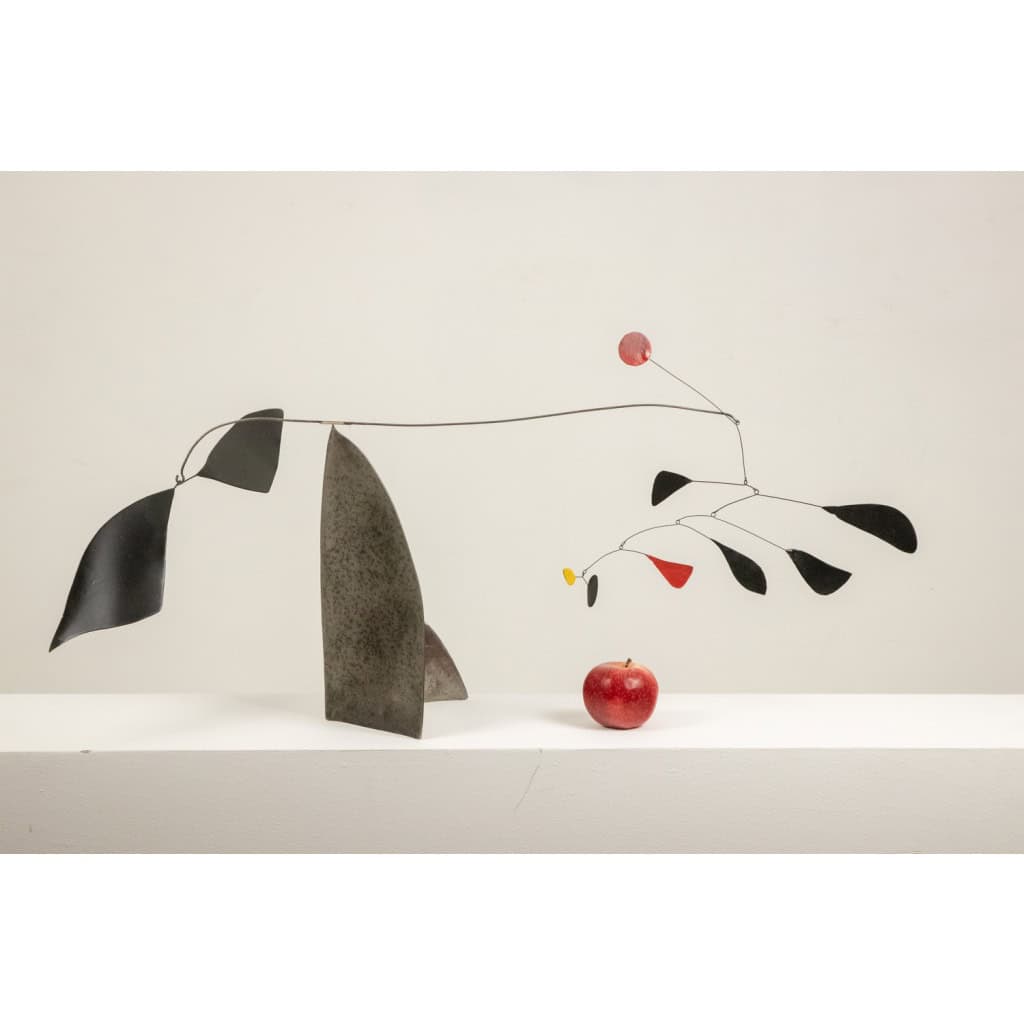 Olivier Vonet Sculpture en métal laqué noir, rouge et jaune. Contemporain 4